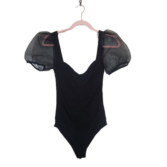[Zara] Black Bodysuit Tops - [Zara] Black Bodysuit